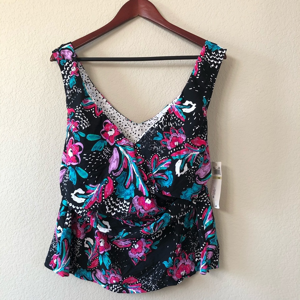 NWT Anne Cole That's a Wrap Tankini Plus 18W - Picture 2 of 5